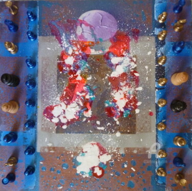 Schilderij getiteld "ECHECS" door Jokimart, Origineel Kunstwerk, Acryl