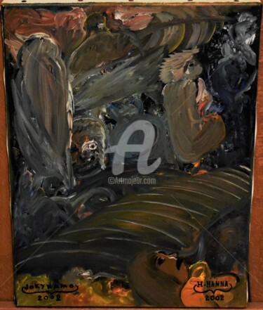 Pintura titulada "Peinture abstraite,…" por Joky, Obra de arte original, Oleo