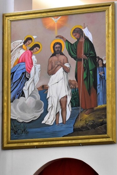 "Baptism of jesus pa…" başlıklı Tablo Joky tarafından, Orijinal sanat, Petrol