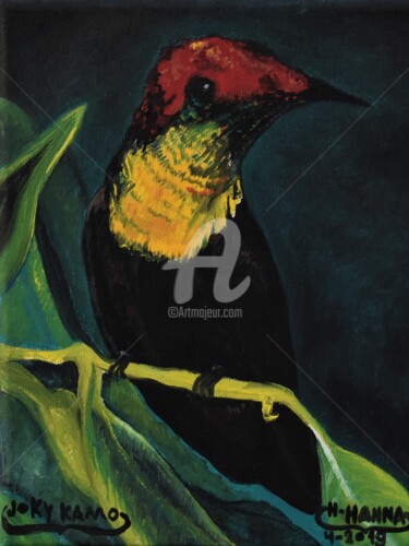 "Painting Colibri Bi…" başlıklı Tablo Joky tarafından, Orijinal sanat, Petrol