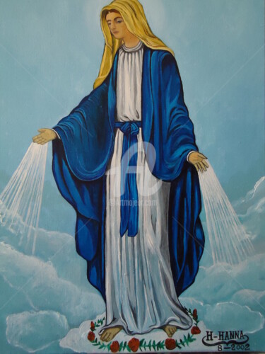 Pittura intitolato "saint vierge Marie" da Joky, Opera d'arte originale, Olio