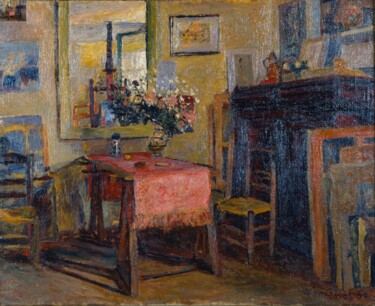 Peinture intitulée "La Table rose" par Jon Von, Œuvre d'art originale, Huile