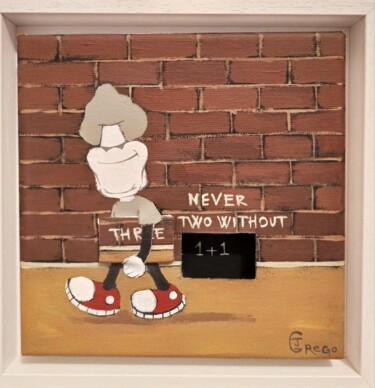 Schilderij getiteld "Never 2 without..." door Jonathan Grego, Origineel Kunstwerk, Acryl