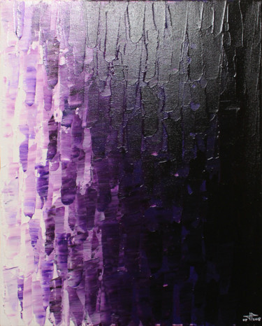 Peinture intitulée "Fondu violacé" par Jonathan Pradillon, Œuvre d'art originale, Acrylique Monté sur Châssis en bois