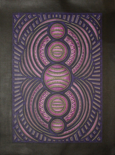 Pittura intitolato "Cycle violet" da Jonathan Pradillon, Opera d'arte originale, Acrilico