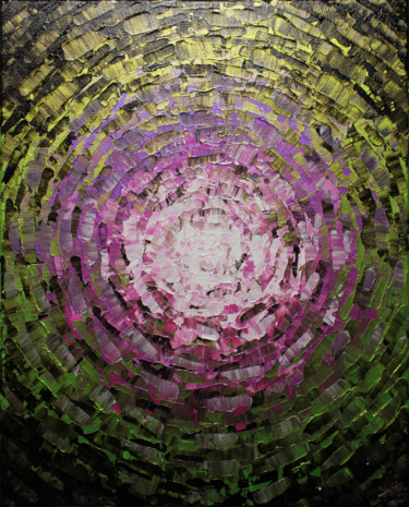 Peinture intitulée "Éclat de lueur rose…" par Jonathan Pradillon, Œuvre d'art originale, Acrylique