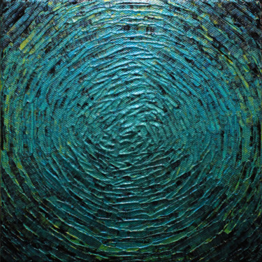 Peinture intitulée "Petit éclat bleu ve…" par Jonathan Pradillon, Œuvre d'art originale, Acrylique Monté sur Châssis en bois