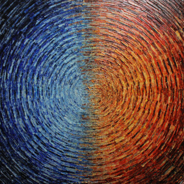 Pintura titulada "Éclat mixte bleu ro…" por Jonathan Pradillon, Obra de arte original, Acrílico Montado en Bastidor de camil…