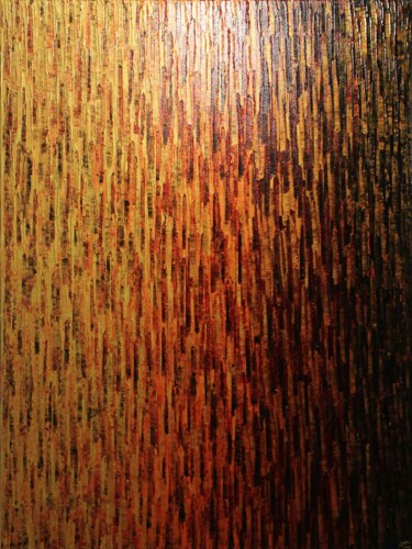 Peinture intitulée "Grand Fondu Or Oran…" par Jonathan Pradillon, Œuvre d'art originale, Acrylique Monté sur Châssis en bois