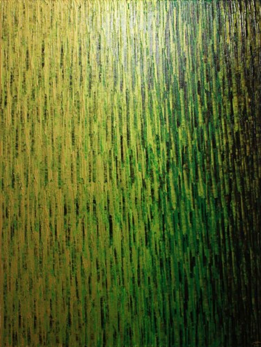 Peinture intitulée "Grand fondu or verd…" par Jonathan Pradillon, Œuvre d'art originale, Acrylique Monté sur Châssis en bois