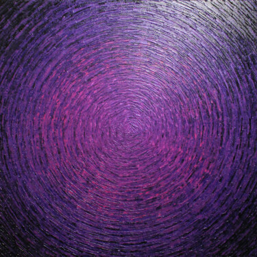 Painting titled "Éclat rose violet i…" by Jonathan Pradillon, Original Artwork, Acrylic Mounted on Wood Stretcher frame