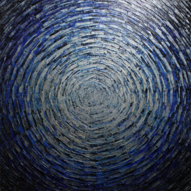 Pintura titulada "Éclat argent bleu f…" por Jonathan Pradillon, Obra de arte original, Acrílico Montado en Bastidor de camil…