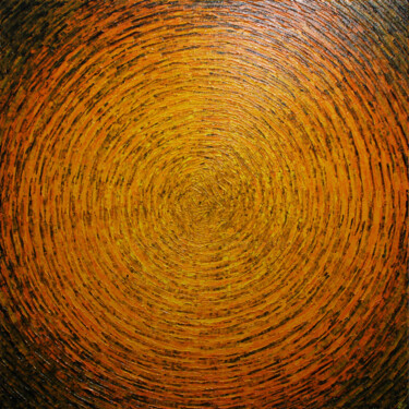 Peinture intitulée "Éclat jaune orange." par Jonathan Pradillon, Œuvre d'art originale, Acrylique Monté sur Châssis en bois