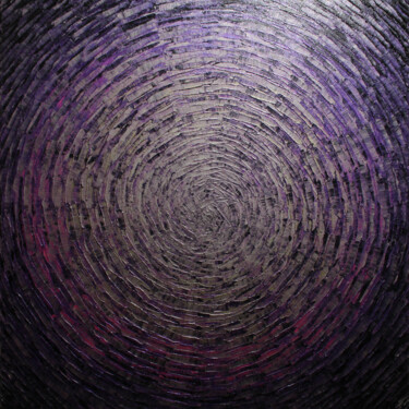Painting titled "Éclat violet irides…" by Jonathan Pradillon, Original Artwork, Acrylic Mounted on Wood Stretcher frame