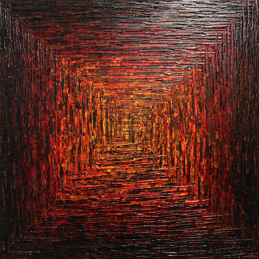 Painting titled "Dégradé carré chale…" by Jonathan Pradillon, Original Artwork, Acrylic Mounted on Wood Stretcher frame