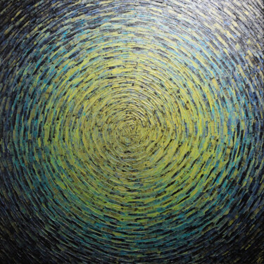 「Grand éclat d'auror…」というタイトルの絵画 Jonathan Pradillonによって, オリジナルのアートワーク, アクリル ウッドストレッチャーフレームにマウント