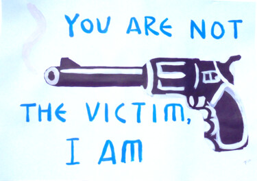 Schilderij getiteld "YOU ARE NOT THE VIC…" door Jonathan Wain, Origineel Kunstwerk, Acryl