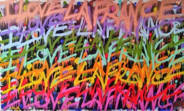 "I LOVE LA FRANCE" başlıklı Tablo Jonger tarafından, Orijinal sanat, Sprey boya