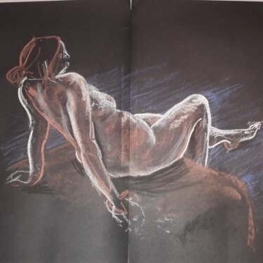 Disegno intitolato "life drawing" da Jon Phillipson Brown, Opera d'arte originale, Gesso