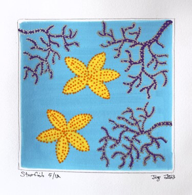 Schilderij getiteld "Starfish 5/12" door Jorge Gonzalez, Origineel Kunstwerk, Acryl