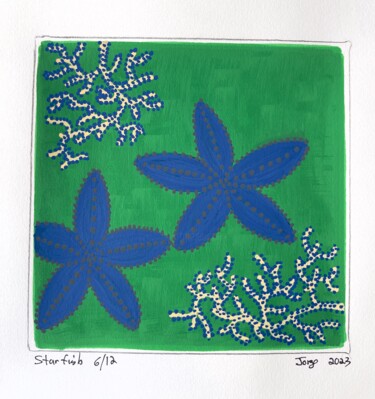 Malerei mit dem Titel "Starfish 6/12" von Jorge Gonzalez, Original-Kunstwerk, Acryl