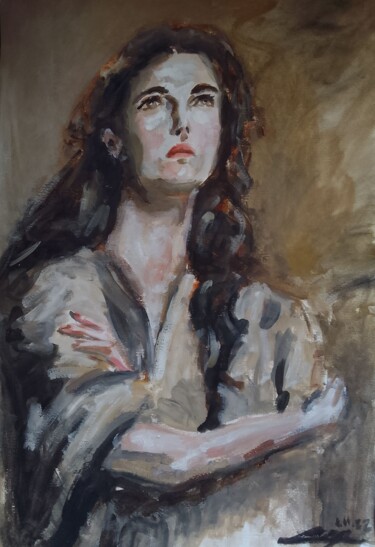 Painting titled "A Esperança - The H…" by Jorge Quiros, Original Artwork, Oil