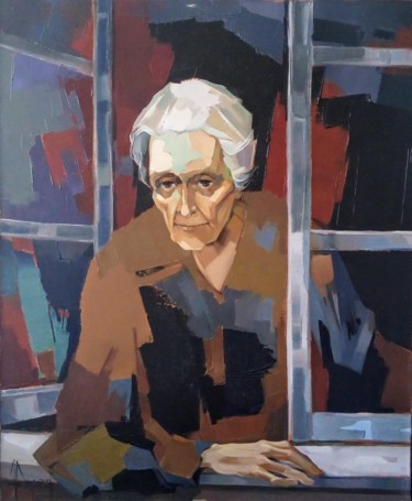 Schilderij getiteld "La anciana" door Jori Duran, Origineel Kunstwerk, Olie
