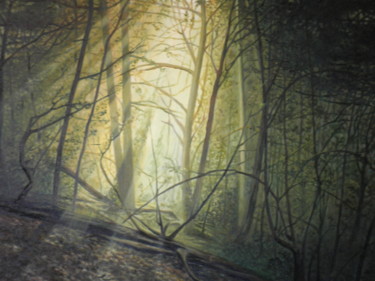 Pintura intitulada "Floresta de luz" por José António Preto Pacheco, Obras de arte originais