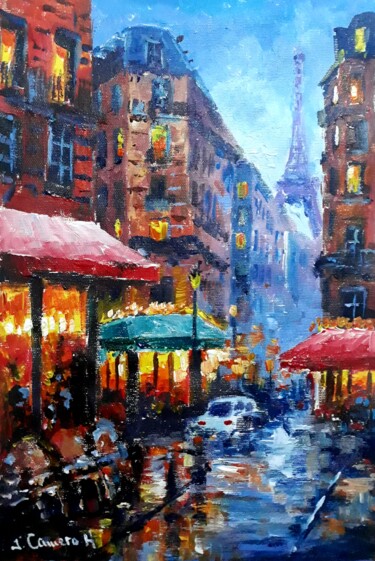 Pintura titulada "Paris. Acrilico sob…" por Jose Camero Hernandez, Obra de arte original, Acrílico