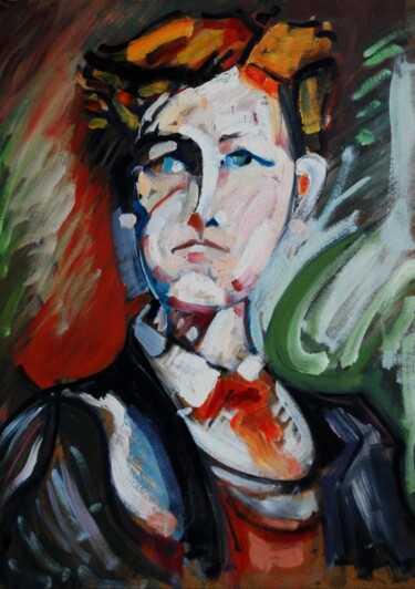 Painting titled "Rimbaud" by Jose Carlos Cordoba, Original Artwork, Oil