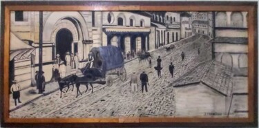 Peinture intitulée "Rua 15 de novembro…" par Jose Francisco Silva, Œuvre d'art originale, Acrylique Monté sur Châssis en bois