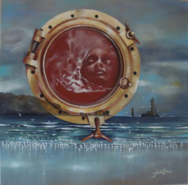 Schilderij getiteld "LA BAIE DES TREPASS…" door José Garcia (GARBEL), Origineel Kunstwerk, Acryl