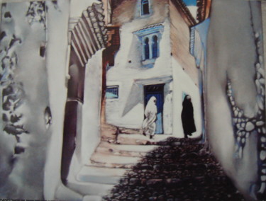 Dessin intitulée "RUELLES" par José Garcia (GARBEL), Œuvre d'art originale, Pastel