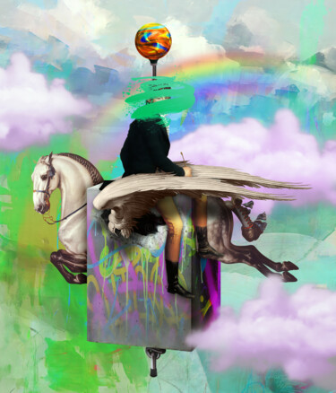 Digital Arts titled "Carousel" by José Luis Guerrero, Original Artwork, Digital Collage