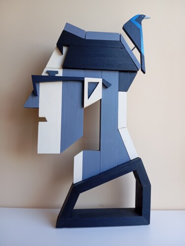 Sculpture titled "TALANTE" by José Manuel Solares, Original Artwork, Wood