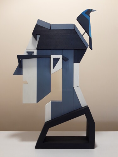 Rzeźba zatytułowany „TALANTE” autorstwa José Manuel Solares, Oryginalna praca, Drewno