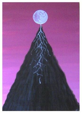 Картина под названием "MELTING MOON" - José Pedro, Подлинное произведение искусства