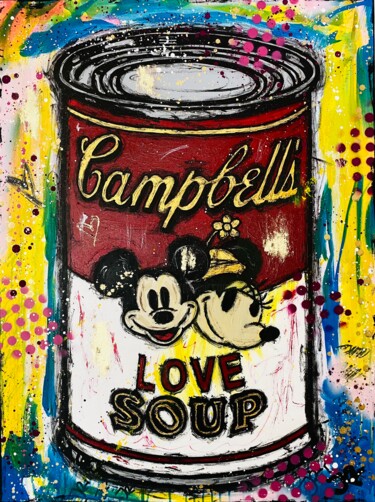 Peinture intitulée "Love Soup" par Jose Rivera, Œuvre d'art originale, Acrylique