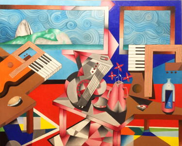 Pintura titulada "Mesa de Músico XXXV…" por José Roberto Teixeira Leite Junior, Obra de arte original, Oleo Montado en Panel…