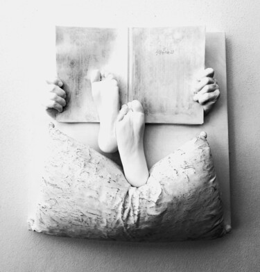 Sculpture titled "RELAX" by José Stréna, Original Artwork, Plaster