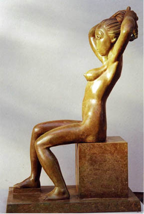 Скульптура под названием "la coiffure  1/8  (…" - José  Herrera, Подлинное произведение искусства