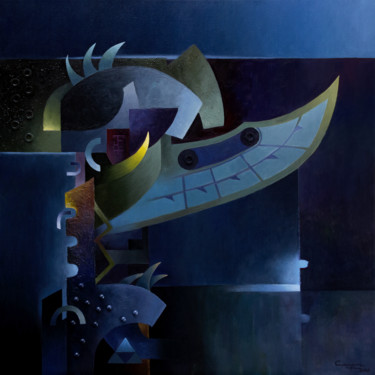 Pintura titulada ""Amanecer del Cóndo…" por Jose Luis Santamaria Campos, Obra de arte original, Oleo