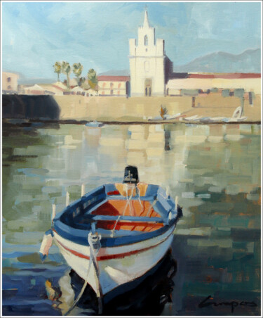 Картина под названием ""Marina de Cadiz"" - Jose Luis Santamaria Campos, Подлинное произведение искусства, Масло