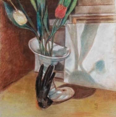 Malarstwo zatytułowany „Flores” autorstwa Jose Oña Jurado, Oryginalna praca, Pastel