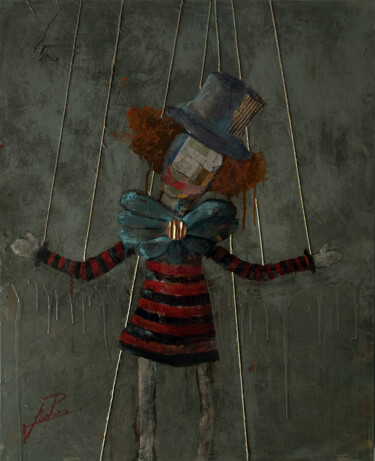 Schilderij getiteld "PUPPET SERIES 0004" door Josep Pozo, Origineel Kunstwerk, Acryl