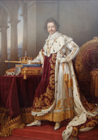 Painting titled "Louis Ier de Bavièr…" by Joseph Karl Stieler, Original Artwork, Oil