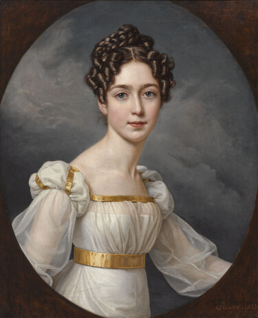 Schilderij getiteld "Joséphine princesse…" door Joseph Karl Stieler, Origineel Kunstwerk, Olie