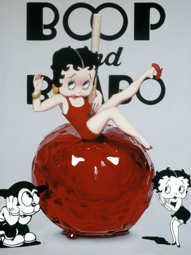 Incisioni, stampe intitolato "Boop and Bimbo" da Joseph Michetti, Opera d'arte originale, Olio Montato su Telaio per barella…