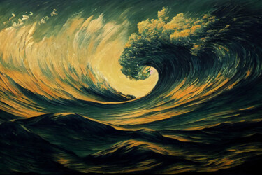 Digitale Kunst getiteld "The Wave" door Josephine Estelle, Origineel Kunstwerk, Digitaal Schilderwerk