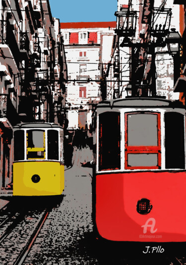 Digital Arts titled "Lisboa" by Joseph Pllo, Original Artwork, Digital Painting